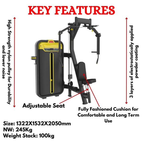 Most Popular Seated Straight Arm Clip Chest (Pec Fly/ Rear Delt) BMW-002A - Image 2