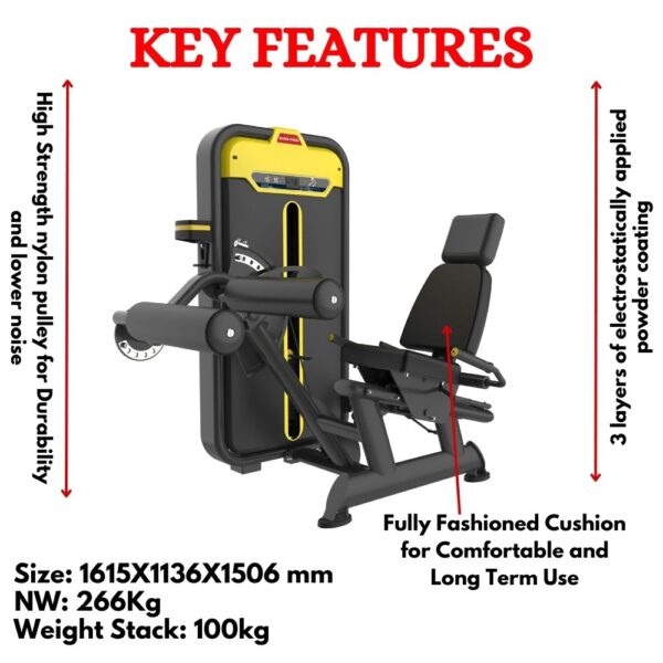 Seated Leg Curl Machine at Price in India BMW-013 - Image 2