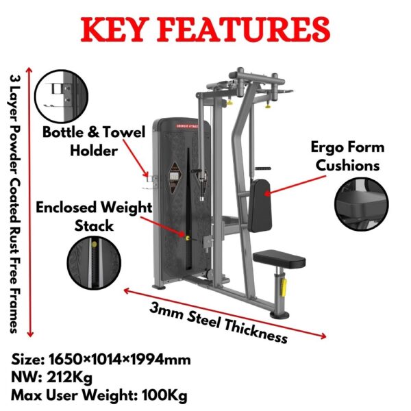 Seated Straight Arm Clip Chest Machine BU-002A - Image 2