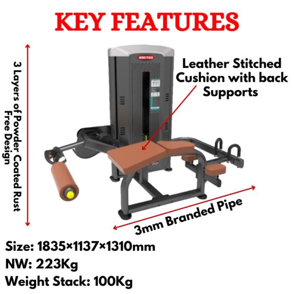India's Best Prone Leg Curl Machine EMT-013A - Image 2