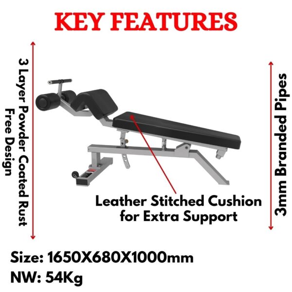 Best Adjustable Decline Bench in India ER-937 - Image 2
