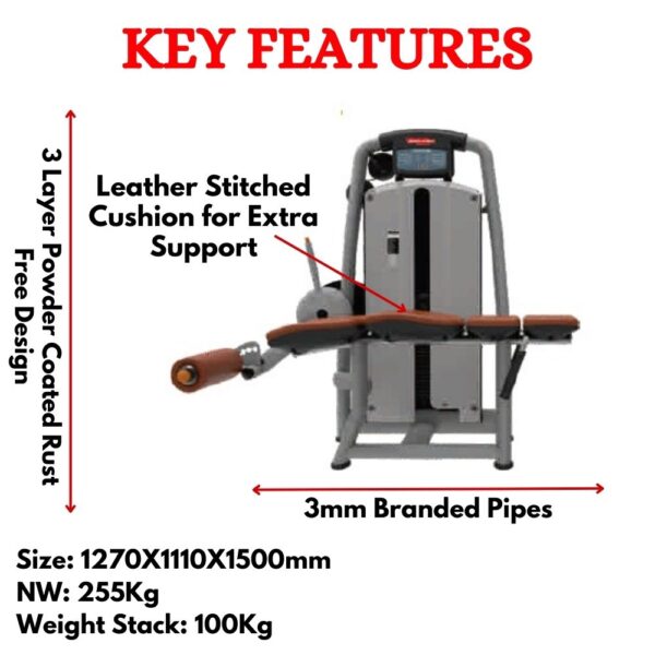 Premium Horizontal Leg Curl Machine ER-96 - Image 2