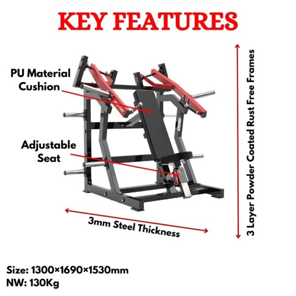 Seated Incline Chest Press Machine ETM-15 - Image 2