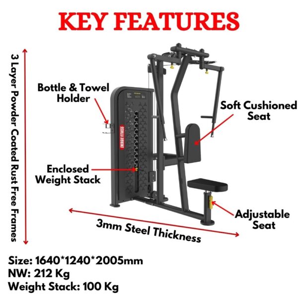 Seated Straight Arm Clip Chest Machine HM-002A - Image 2